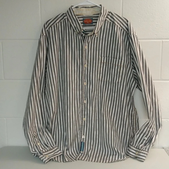 TOMMY BAHAMA MADE TO FADE 100% COTTON LONG SLEEVE BUTTON DOWN SHIRT - Picture 1 of 9